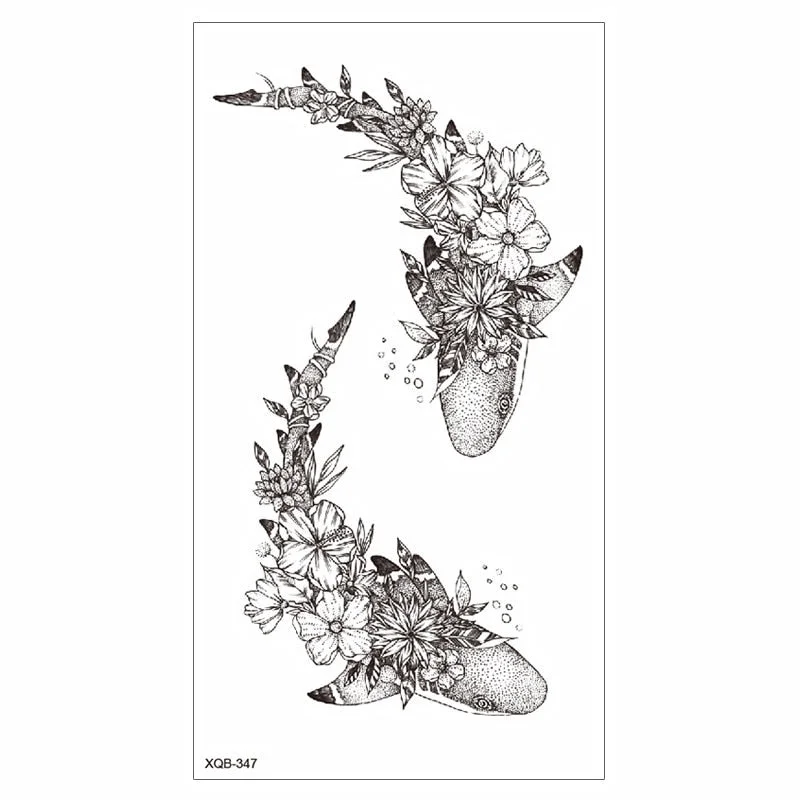 Waterproof Tattoo Sticker Temporary Tattoo Black Rose Tattoo Leg Chest Arm Tattoo Man Woman Tattoo Skin Tattoo Art Tatouage TaTy 712