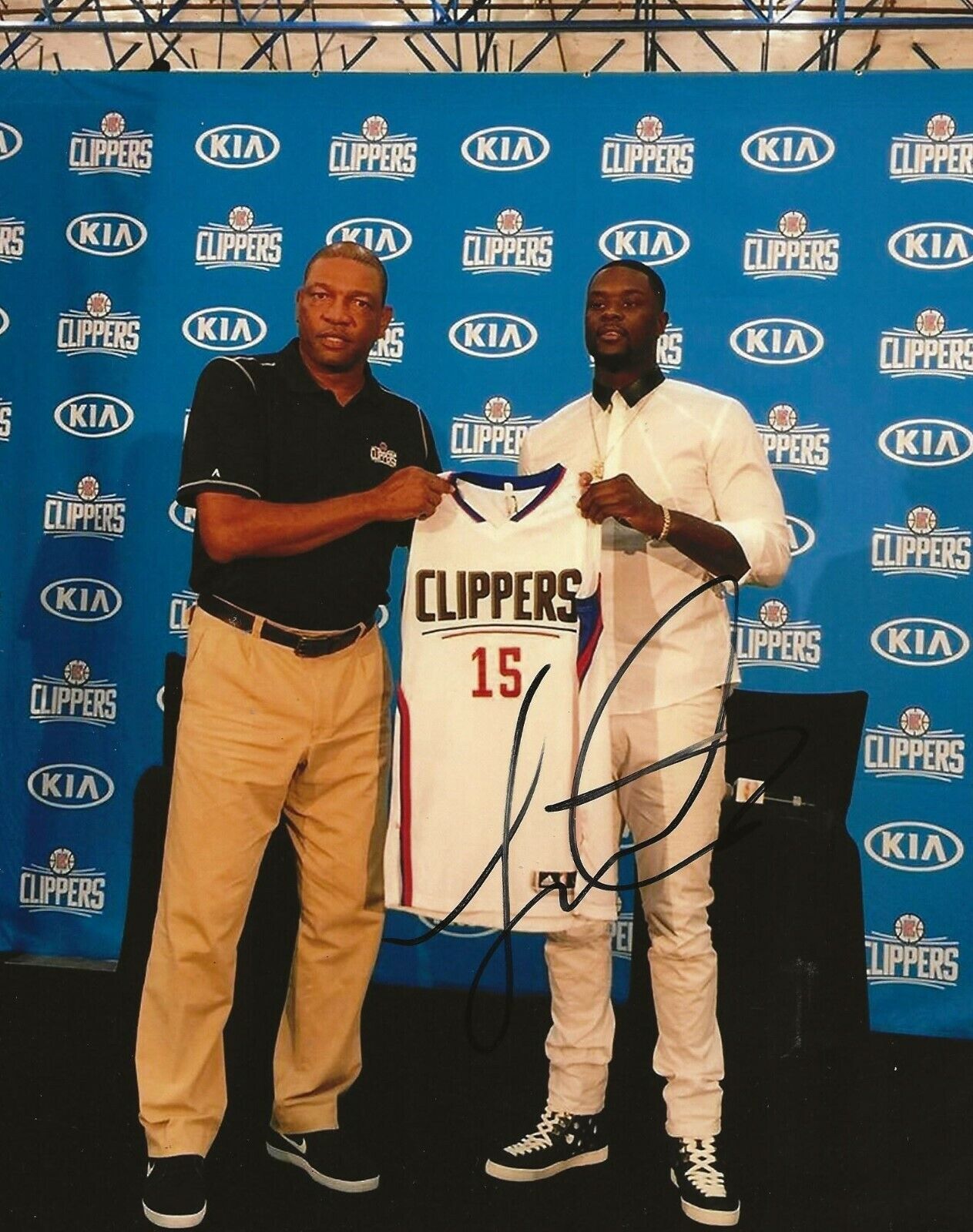 Lance Stephenson signed LA Los Angeles Clippers 8x10 Photo Poster painting autographed