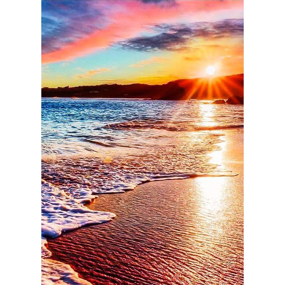 

Beach Sunset - Round Drill Diamond Painting - 30*40CM, 501 Original