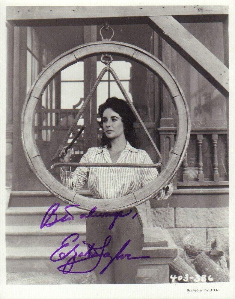 ELIZABETH TAYLOR Autographed Photo Poster paintinggraph - Beautiful Film Actress - Preprint