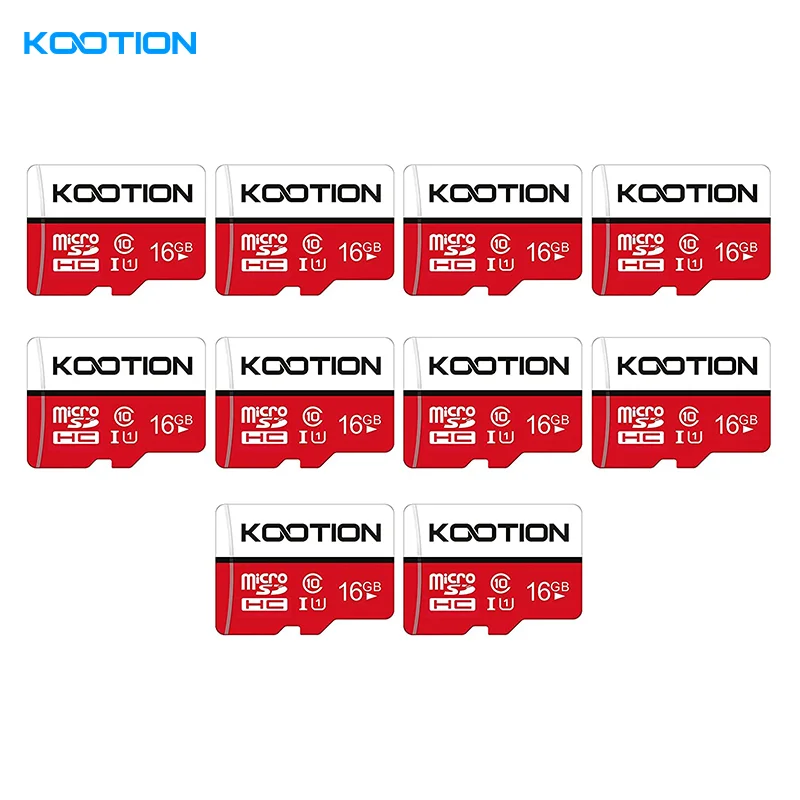 KOOTION 16GB Red Micro SD Card 10PCS