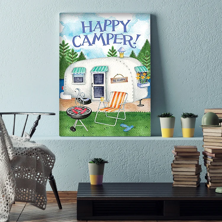 Happy Camper Diamonds Painting, Camping Diamond Paintings