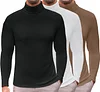 Ekouaer Men's Turtleneck Long Sleeve Turtle Neck Shirts Basic Lightweight Undershirt Thermal Pullover Sweater S-XXL