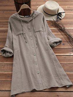 Women's Long Sleeve Hooded Dress