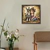 Diamond Painting-DIY Full Round Drill Girl Animal