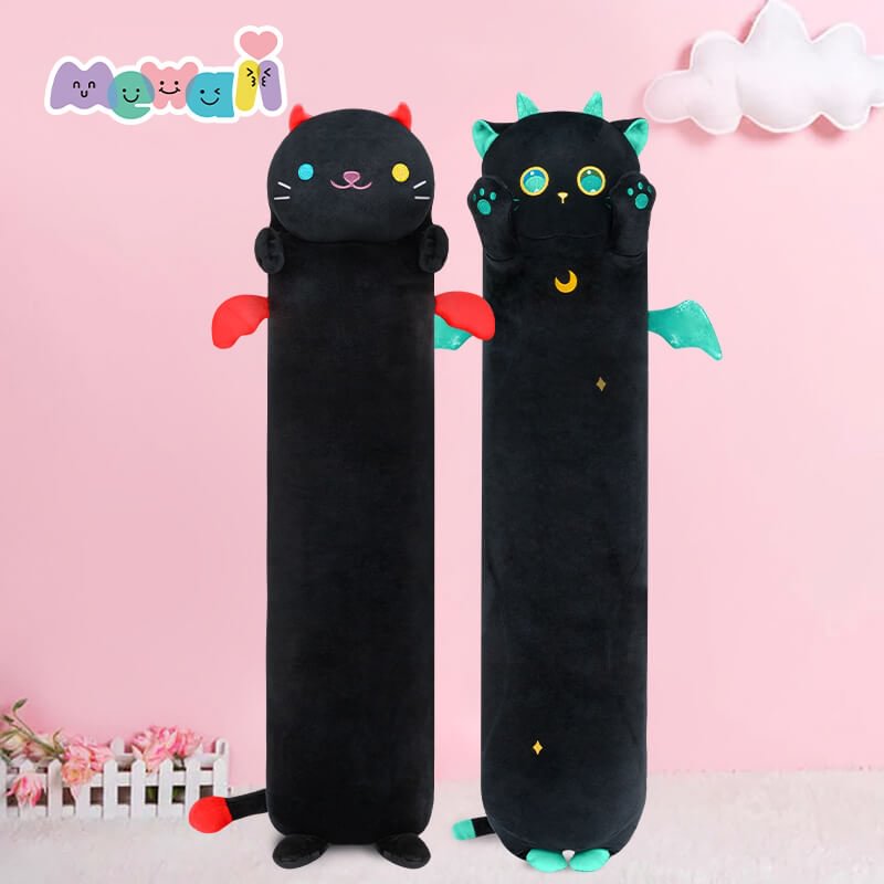Mewaii® Devil Kitten Black and Magic Cat Long Cat Stuffed Animal Kawaii Bundles Squishy Toy