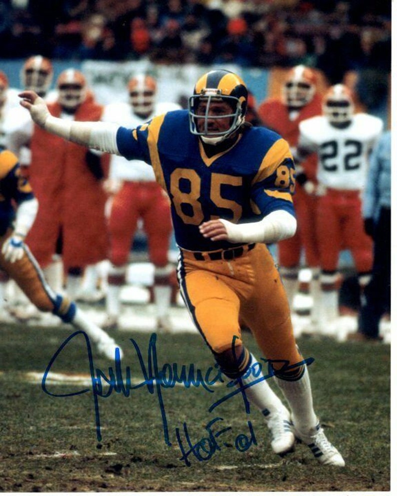 Jack youngblood signed autographed nfl los angeles rams Photo Poster painting great content!