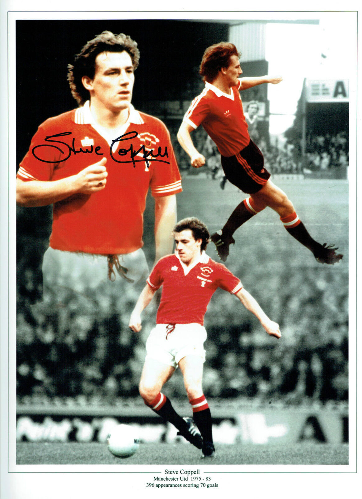 Steve COPPELL Signed Manchester United 16x12 Autograph Montage Photo Poster painting AFTAL COA