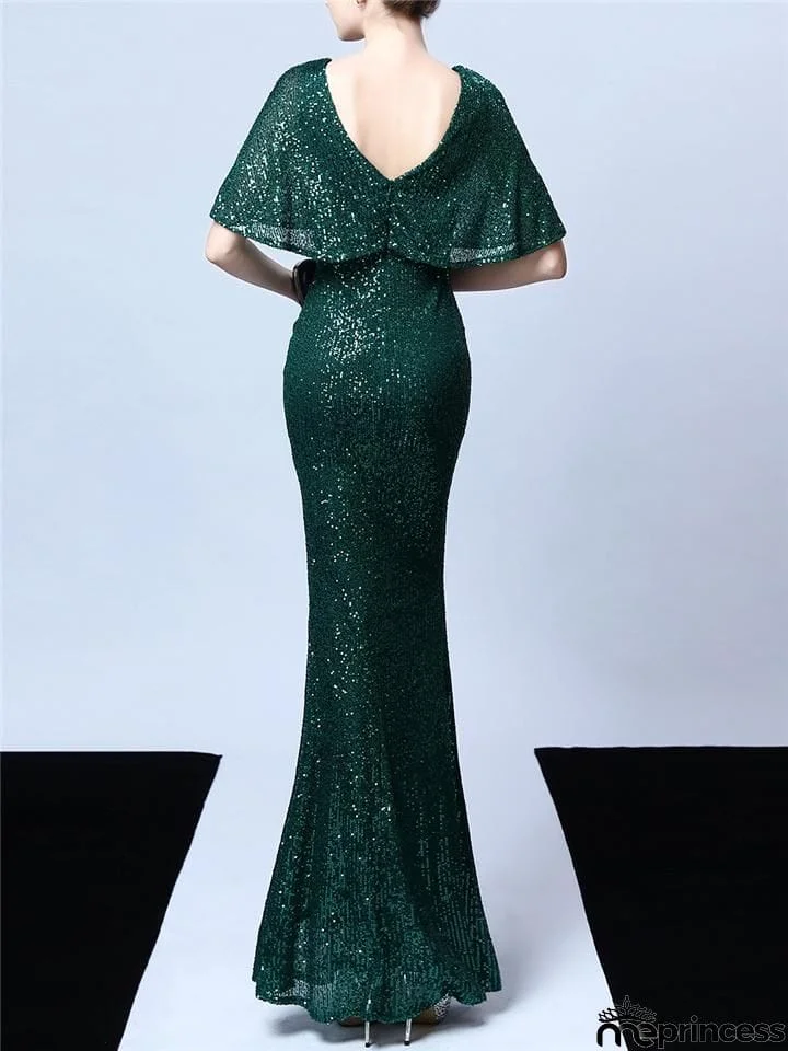 Stunning Sequined Illusion Neckline Mother of the Groom Dresses