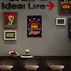 Neon burger - Panneaux en &eacute;tain m&eacute;tallique(20*30cm/30*40cm)