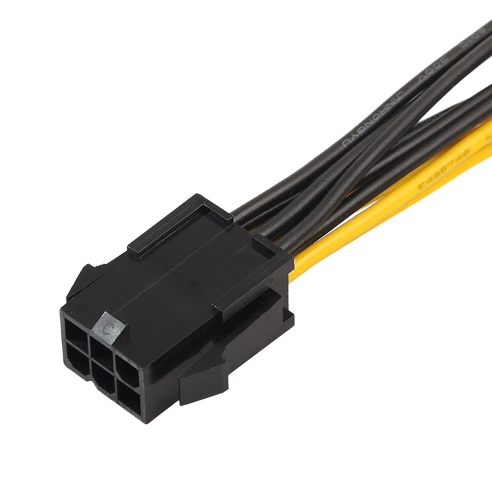 

20cm 6 Pin to Dual 8 Pin PCI Power Splitter Cable VGA PCI Express Adapter, 501 Original