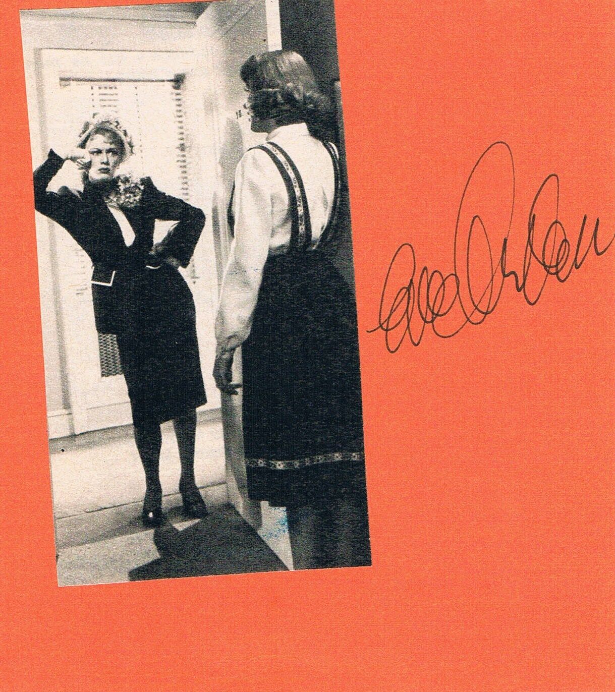 Eve Arden 1908-90 autograph signed card 4x4.5