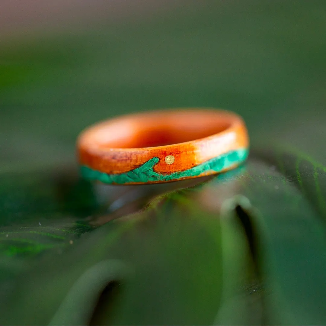 Koa & Malachite Waves 5mm