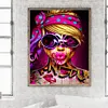 Fille - perceuse ronde peinture diamant - 40*50cm