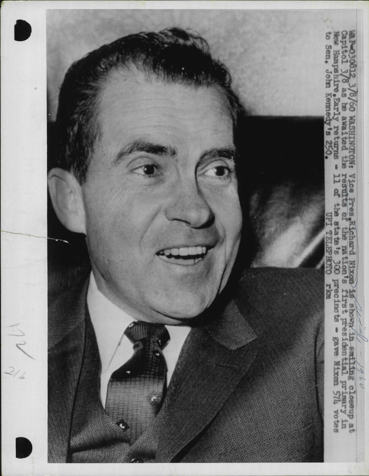 Vice President Richard M. Nixon 1960 Press Photo Poster painting