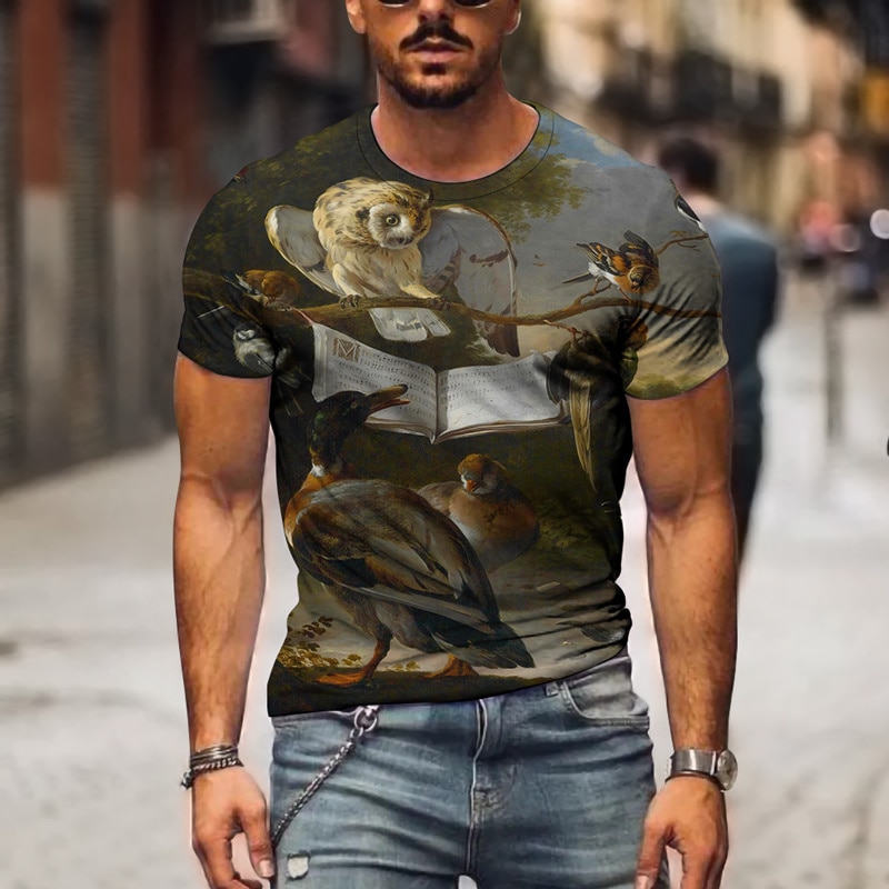 

Cat - 3D Printed Men T Shirt, Xxxl, 501 Original