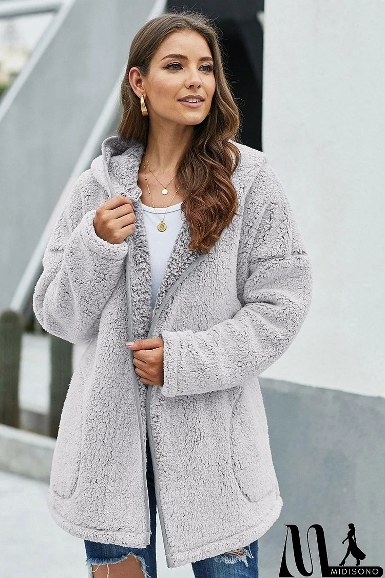 Women's Winter Leave Them Waiting Light Gray Wubby Coat