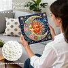 (25x25cm)DIY Sun Moon Framed Handmade Pearl Painting Art Craft Kit Living Home Decor