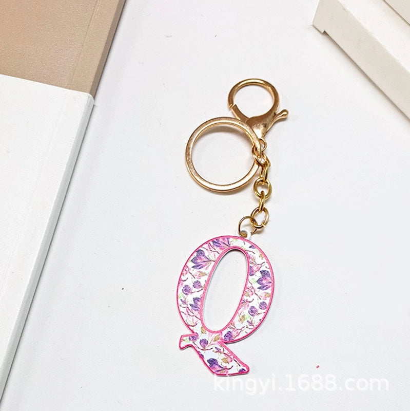 Elegant Streetwear Letter Pu Leather Alloy Women’s Bag Pendant Keychain