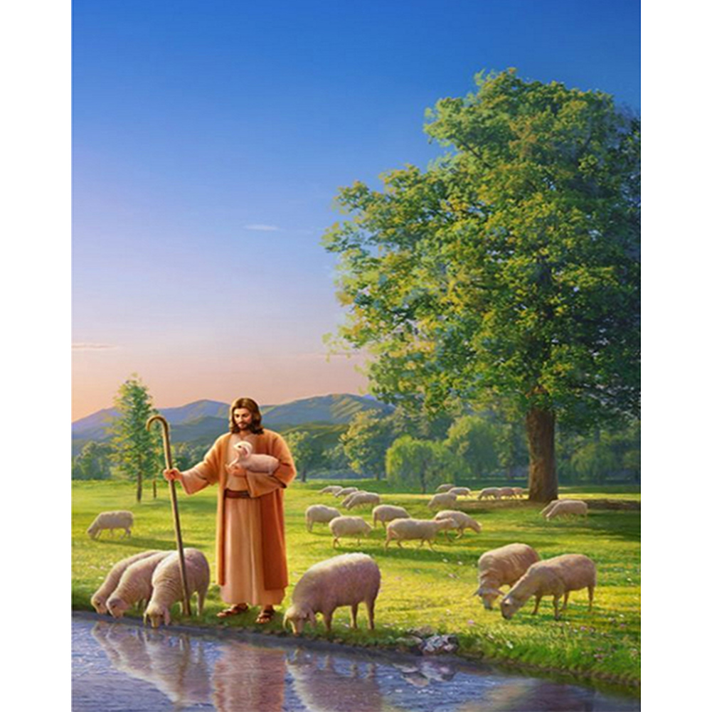 Jesus The Sheep Herder-Paint by Numbers-30*40cm/40*50cm