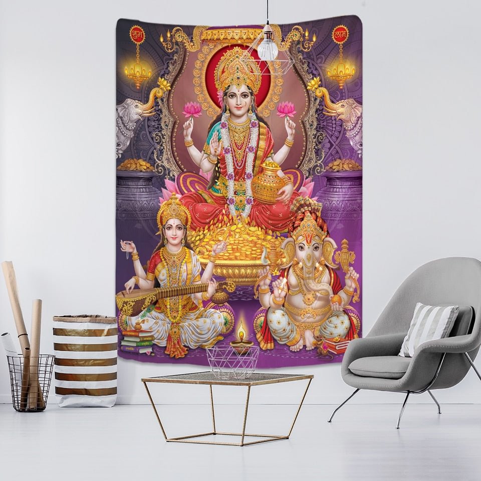 3D Printing Color Elephant Tapestry Wall Hanging Bohemian Hippie Mandala Living Room Art Room Home Decor