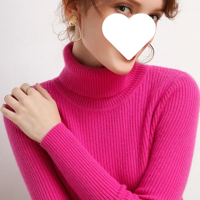 Uveng Uveng Temperament High-Neck Basic Sweater Women's Autumn And Winter Repair Jacket Inside The Bottom Of The Long-Sleeved Knitting Shirt