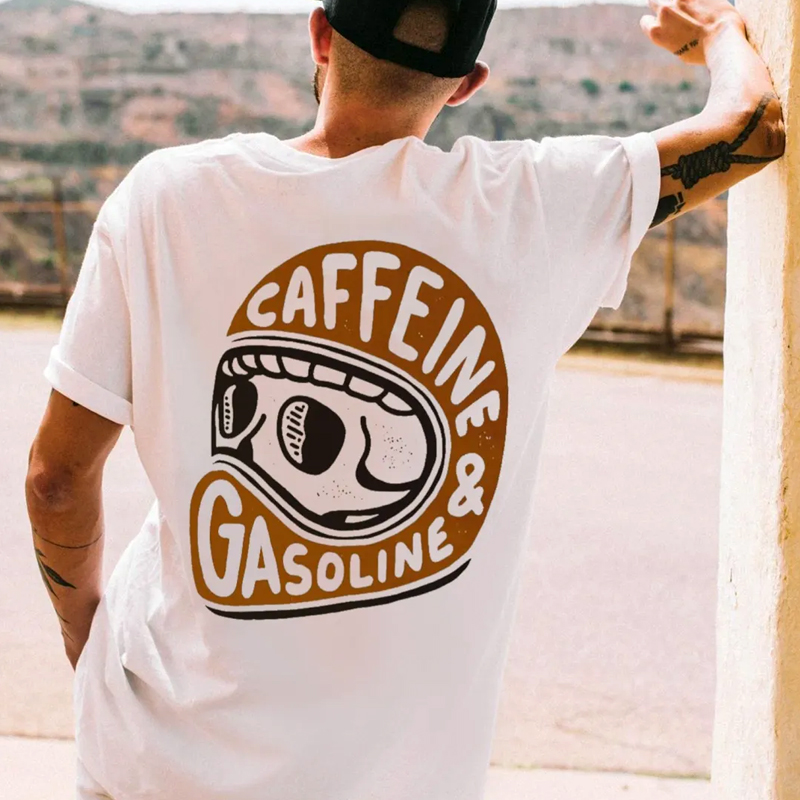 Cotton Caffeine & Gasoline Graphic T-Shirt