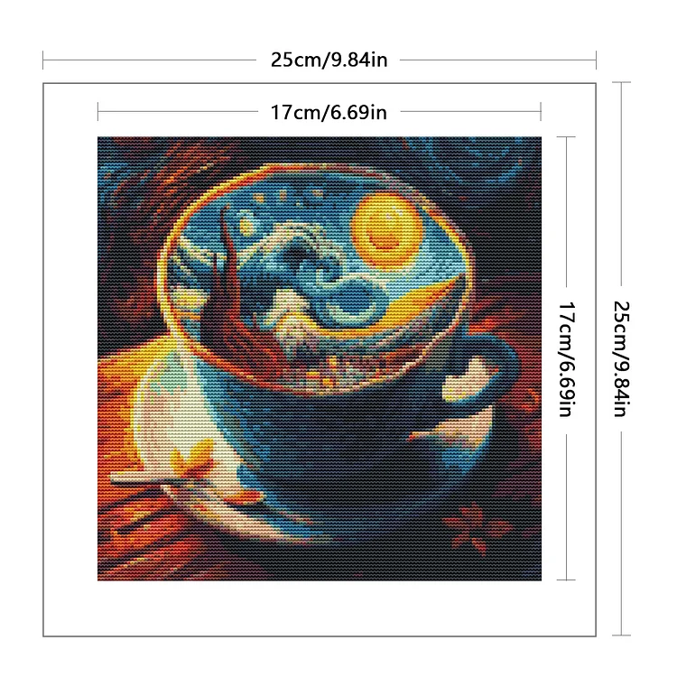 Teacup Books Cross Stitch - Diamond Painting 