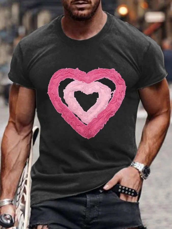 Men's Valentine's Day Printed T-Shirt