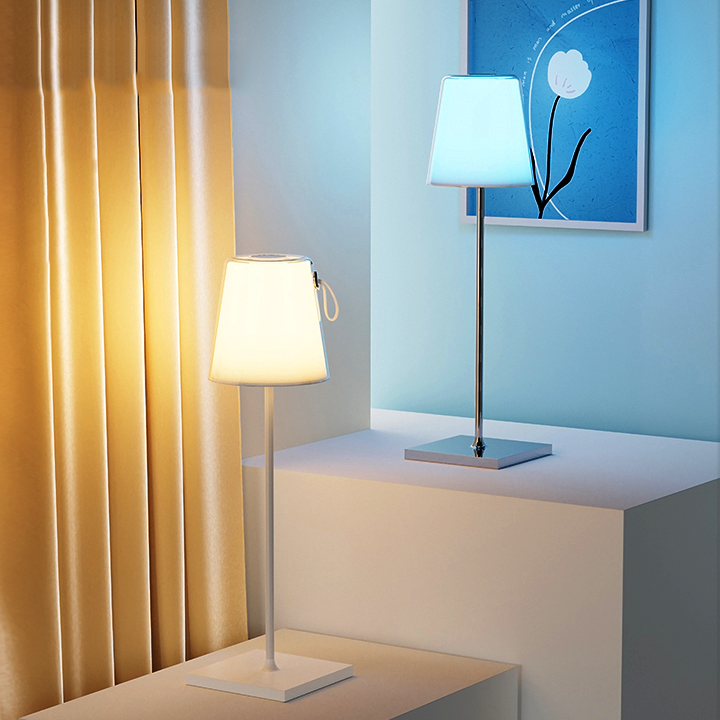 Gleam Series Multicolored Portable Table Lamp - Detachable Touch Dimmable RGB Light - Appledas