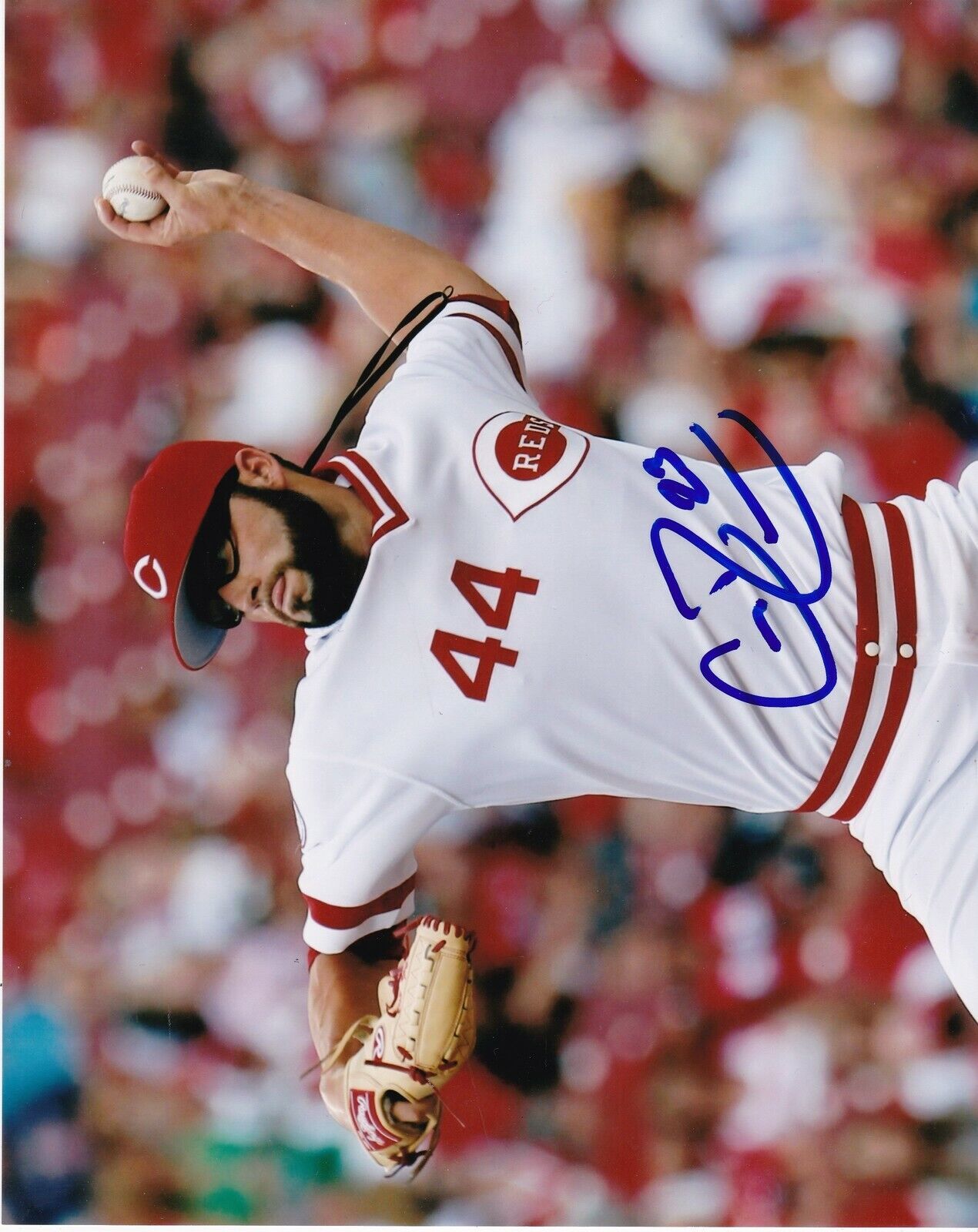 CODY REED CINCINNATI REDS ACTION SIGNED 8x10