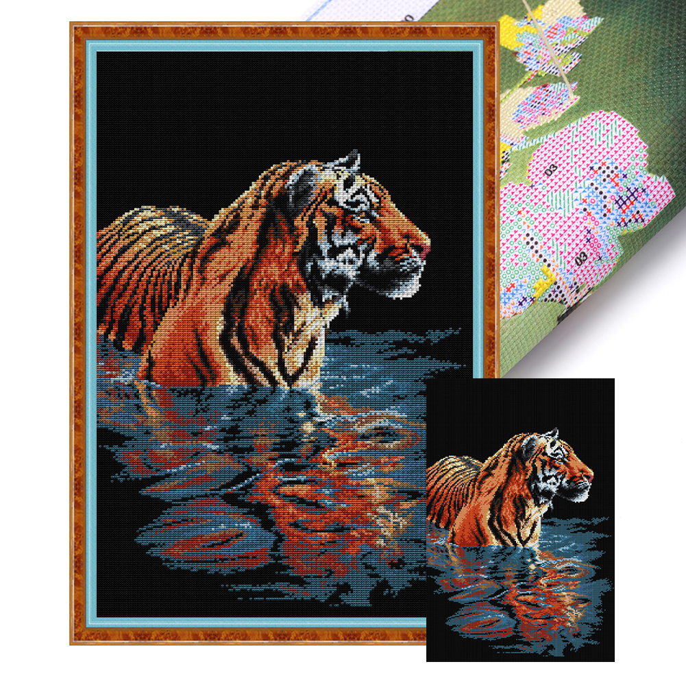 11CT Full Stamped Cross Stitch Kit - Animal World (50*65CM) forest animal  decoration gift Embroidery Stamped Counted Cross Stitch Kit for Kids Adults  Beginners, Needlework Cross Stitch Kits, Art Craft Handy Sewing