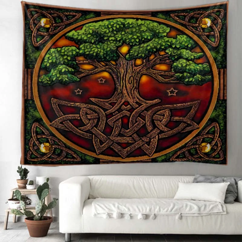 Nigikala of Life Tapestry Retro Pattern Wall Mount Mandala Bohemian Wall Decoration Sheets Sofa Blanket Aesthetic Room Decoration