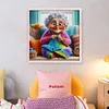 Grandma Knitting A Sweater-11CT Stamped Cross Stitch 50*50cm/19.69*19.69in