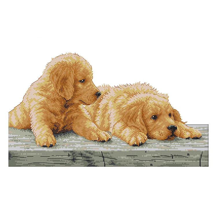 Joy Sunday Dog 14CT Stamped Cross Stitch 44*30CM