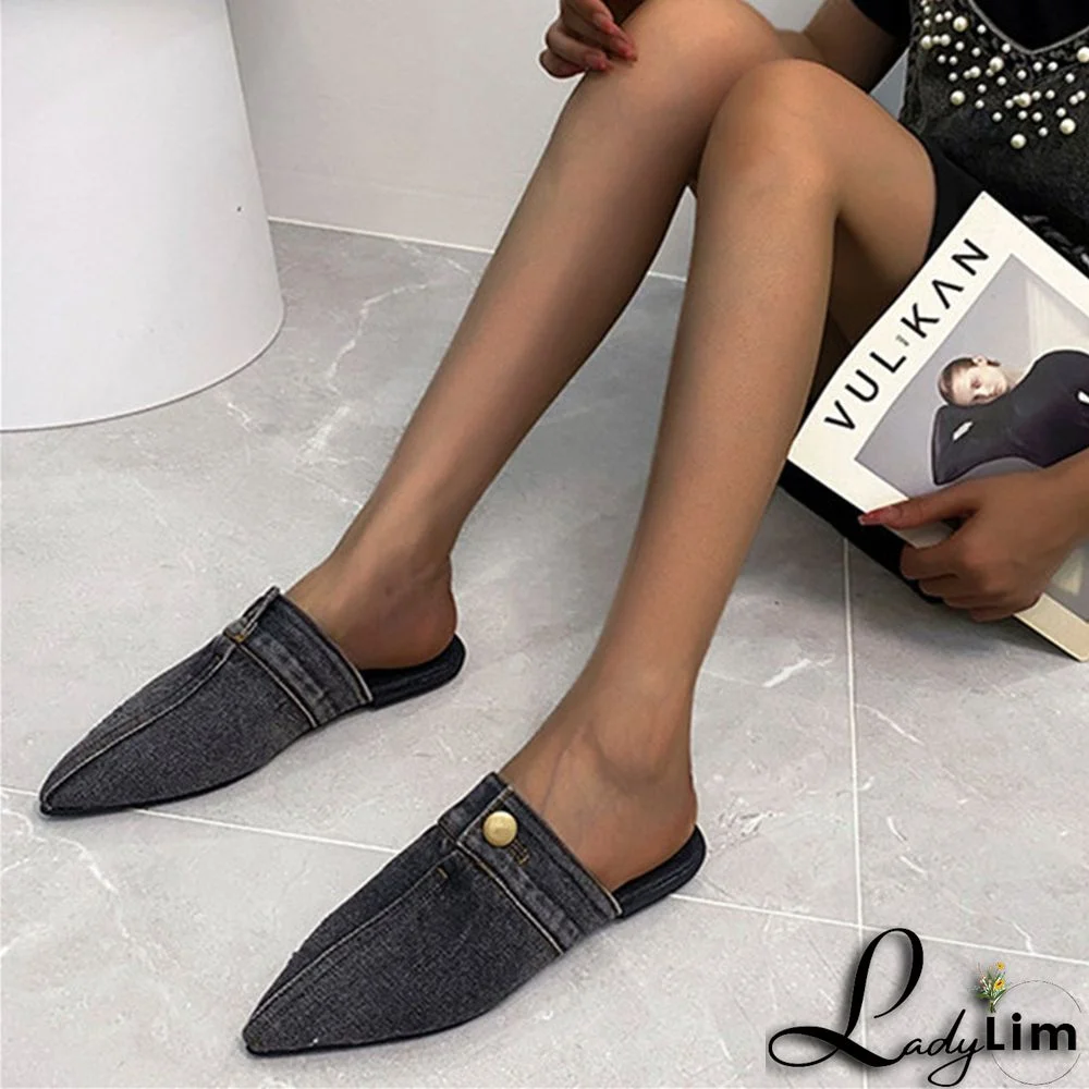 Deep Blue Fashion Casual Patchwork Pointed Comfortable Shoes
