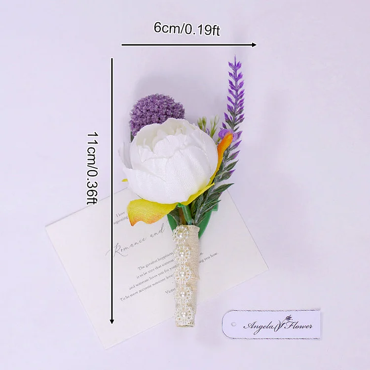 A865310 Purple Series Corsage Flower Bridegroom Wedding Accessories