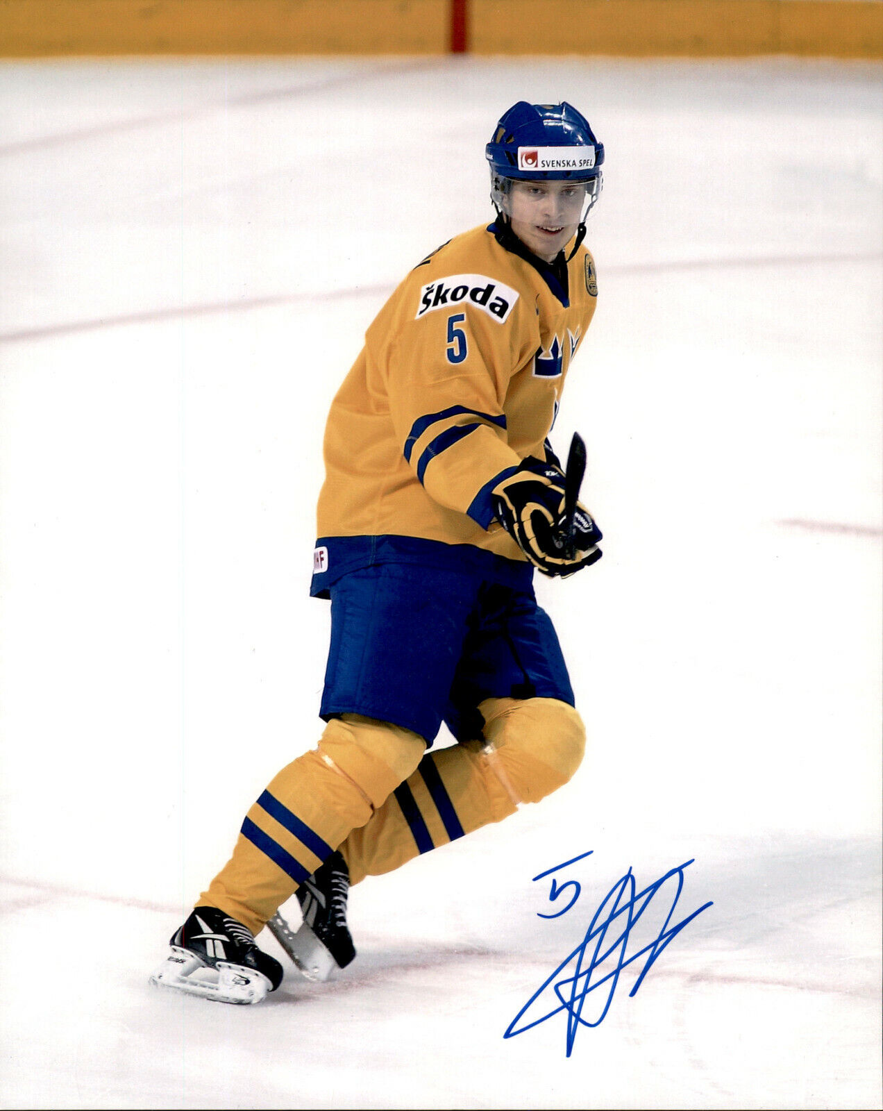 Adam Larsson SIGNED autographed 8x10 Photo Poster painting TEAM SWEDEN / SEATTLE KRAKEN