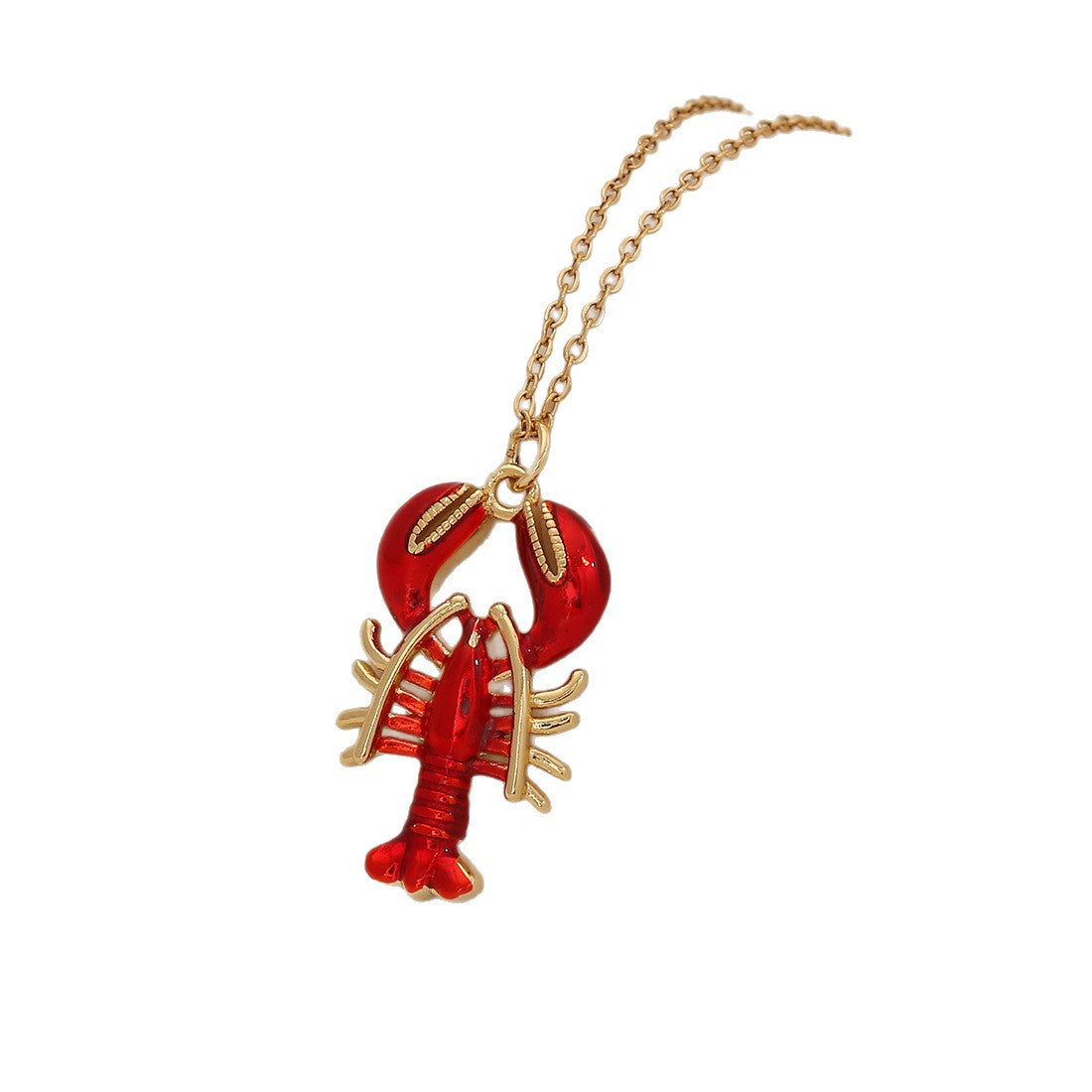 Oil Dripping Conch Starfish Pendant Necklace Beach Holiday Metal Stainless Steel Necklace N1555