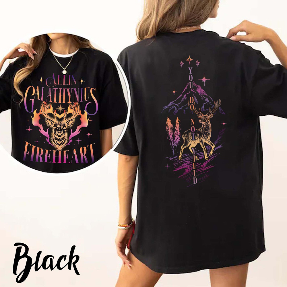 Kanonion Aelin Fire Heart Letter Printed T-Shirts Women Casual Breathable Soft Short Sleeve Tops Loose Comfortable Female Street Clothes