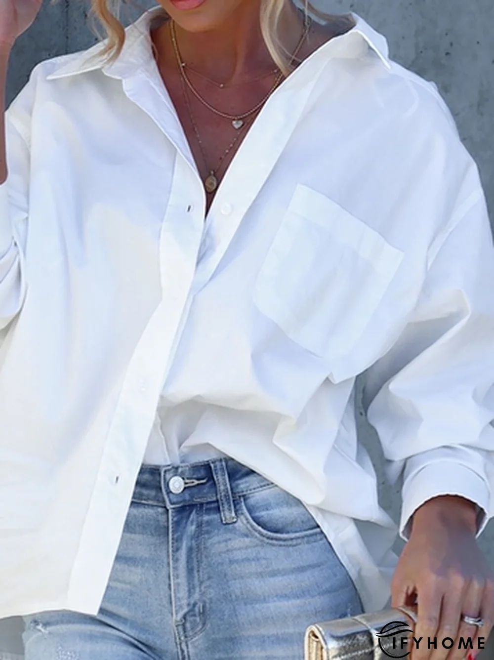 Casual Plain Blouse | IFYHOME