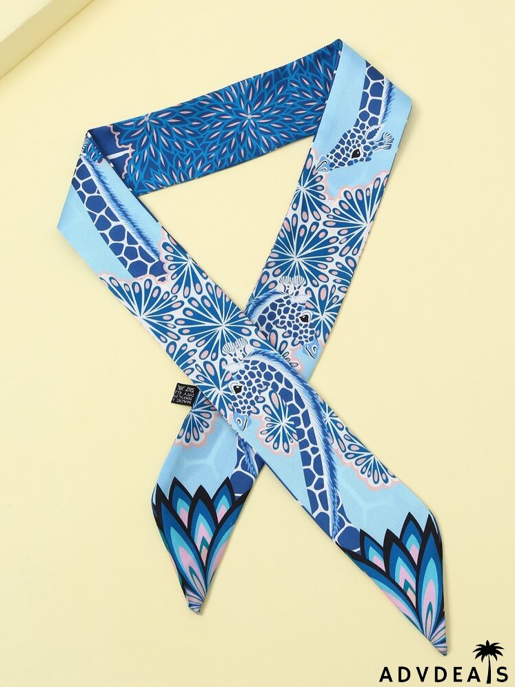 Animal Print Twilly Scarf