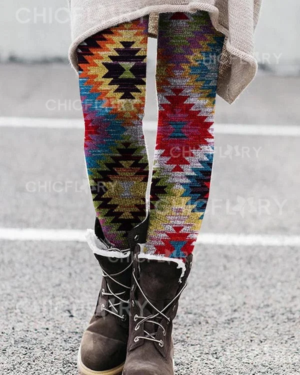 Checked Stretch Leggings