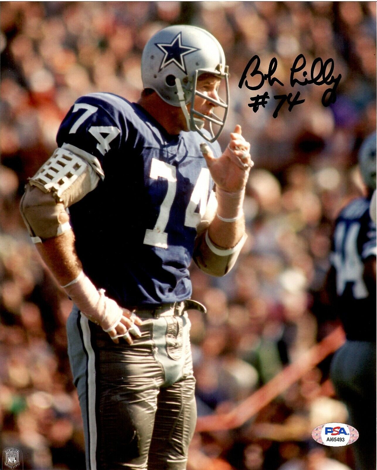 Bob Lilly autographed signed 8x10 Photo Poster painting NFL Dallas Cowboys PSA COA