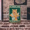 Brush Teeth Cat - Metal Tin Signs(8*12Inch/12*16Inch) - Animal