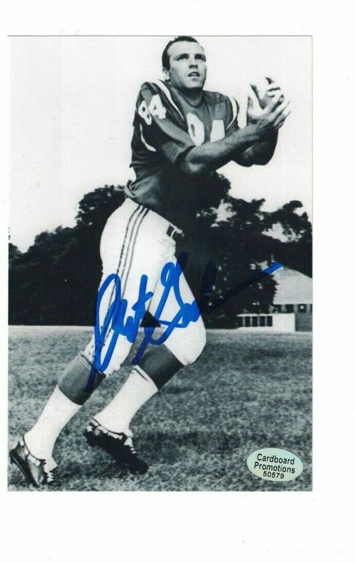 Art Graham New England Patriots Signed 4x6 Football Photo Poster painting W/Our COA BLUE