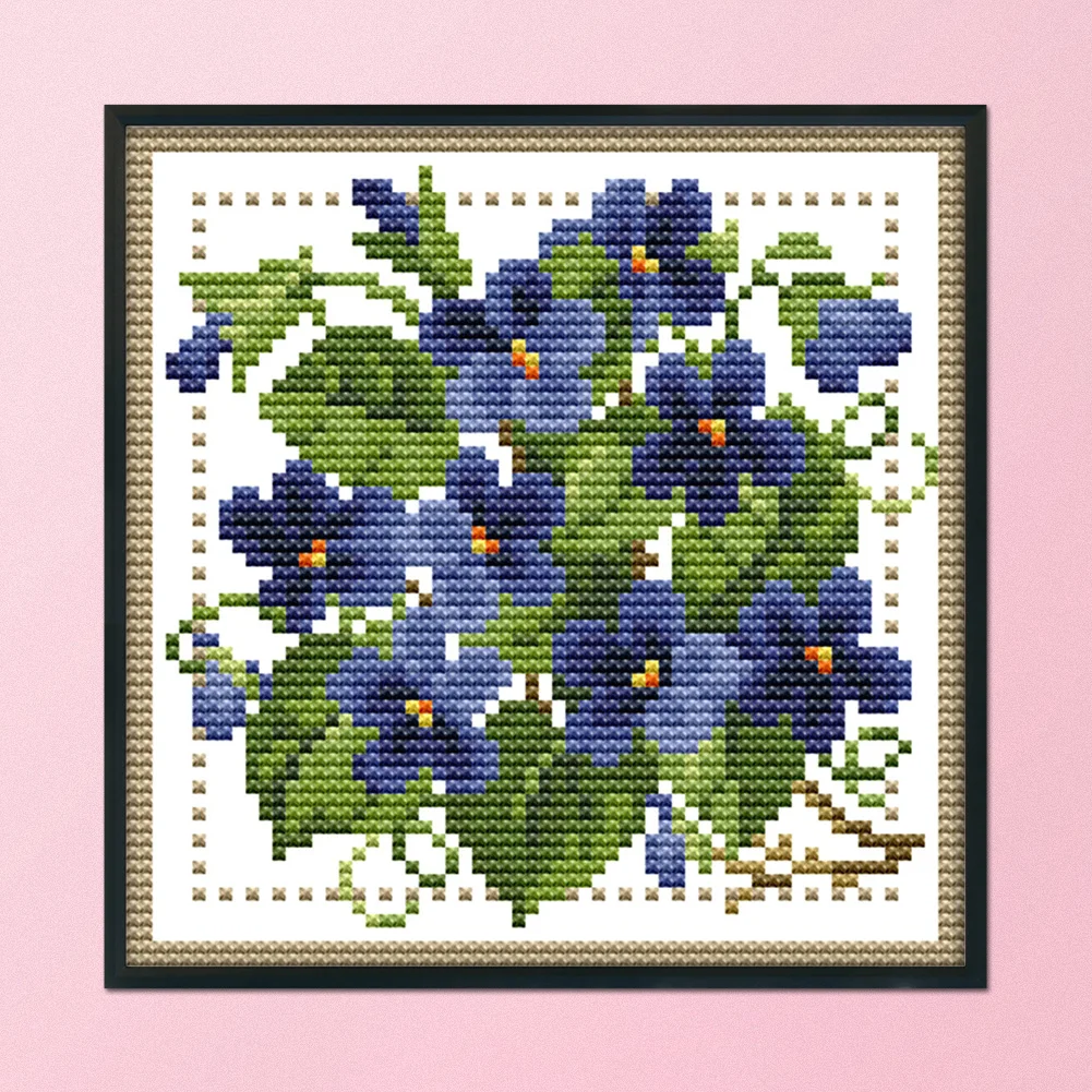11ct Stamped Cross Stitch - February Flower(21*21cm)