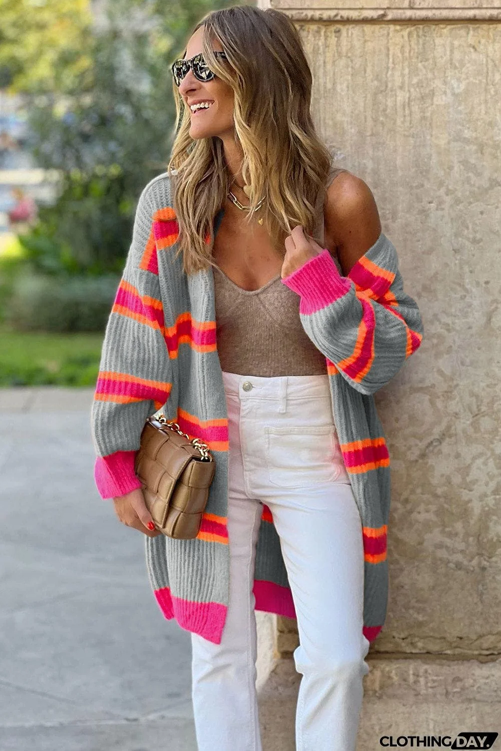 Ribbed Long Sleeve Cardigan