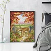 Warm Deer Mother And Son - 11CT Stamped Cross Stitch 36*42cm(Brand)