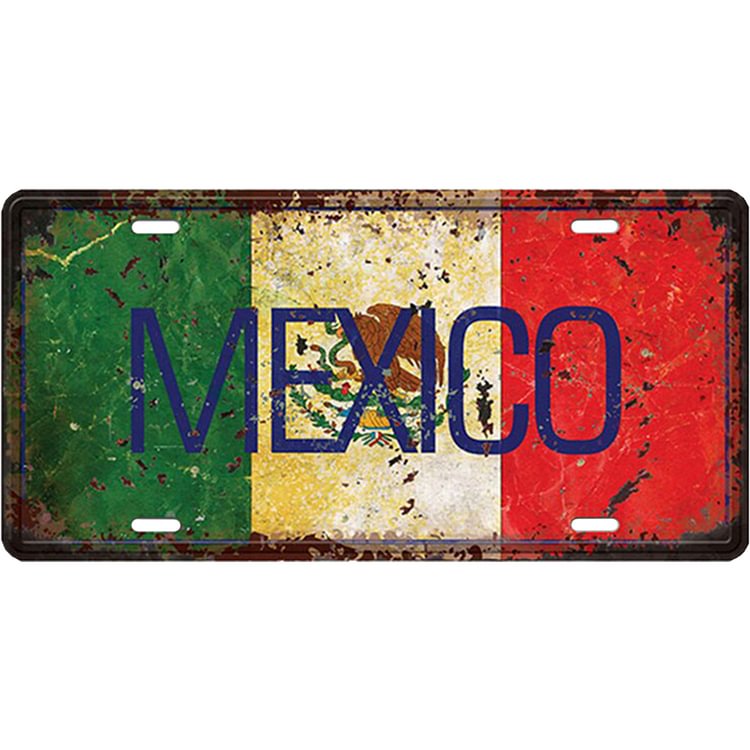 National Flag - Car License Tin Signs/Wooden Signs - Calligraphy Series - 6*12inches